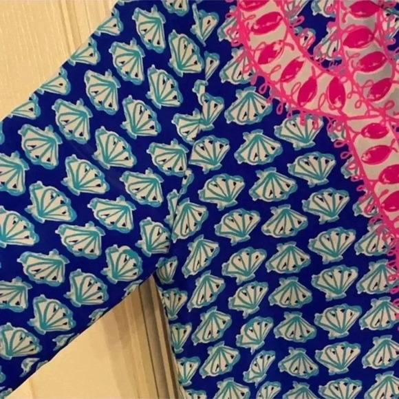Lilly Pulitzer Womens Renato Silk Seashell Print Tunic Blouse - Picture 7 of 7